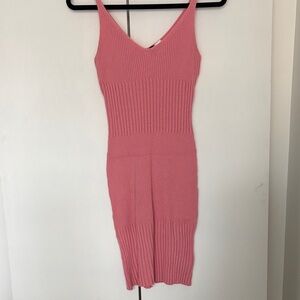 H&M Pink Sleeveless Midi Dress